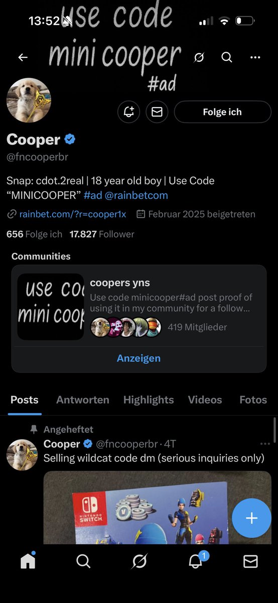 JonasMehnert's tweet photo. @fncooperbr Done https://t.co/UGIJmST1dC