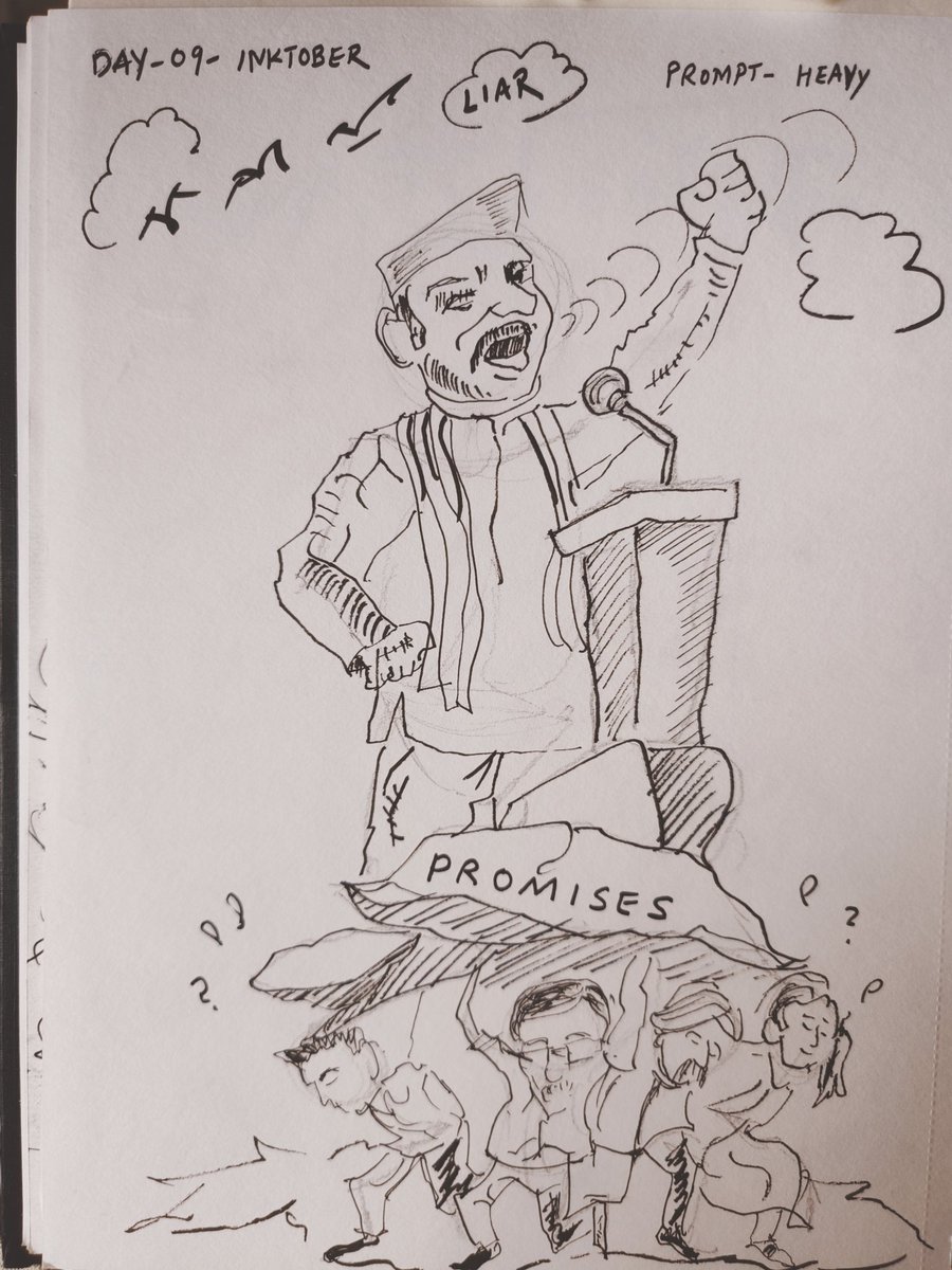 rajeshpillai's tweet image. Day 9 - #inktober - Prompt - Heavy

#inktober2025  #learningtodraw