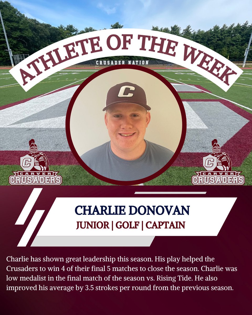 CarverCrusaders's tweet photo. Congratulations to Charlie and Charlotte on earning Athlete of the Week! https://t.co/eqsnRbHchx