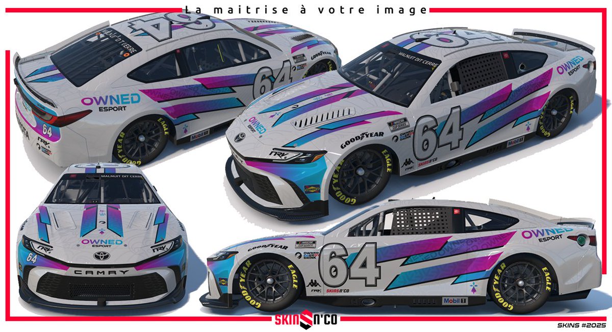 Iracing - Livrées NASCAR OWNED édition White X3