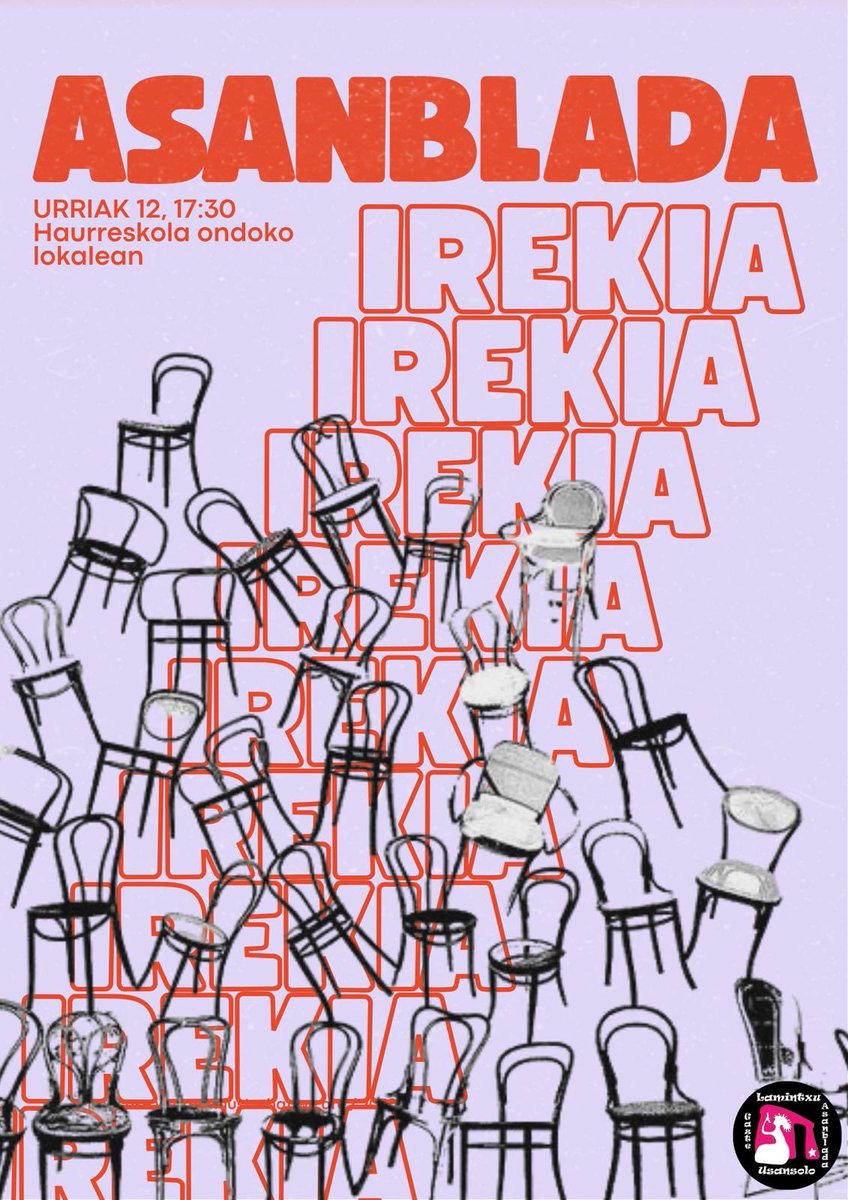 Aupa Gazteak!! Lamintxu bueltan da🔥Lamintxu Gazte Asanbladaren parte izan nahi badozu hurbildu Urriak 12en ingo dogun batzarrera!!