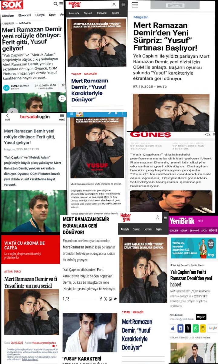 amlshokry087's tweet image. When your name alone makes headlines , #MertRamazanDemir ’s comeback as “#Yusuf” is already dominating the news before the story even knows.🔥🚀