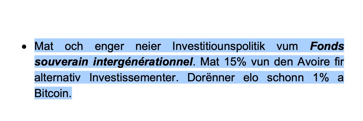 CriptovalutaI's tweet image. Uno dei fondi sovrani del Lussemburgo (piccolino, in verità) ha investito l&apos;1% in Bitcoin. Sono poche decine di milioni di euro, ma un segnale molto forte.