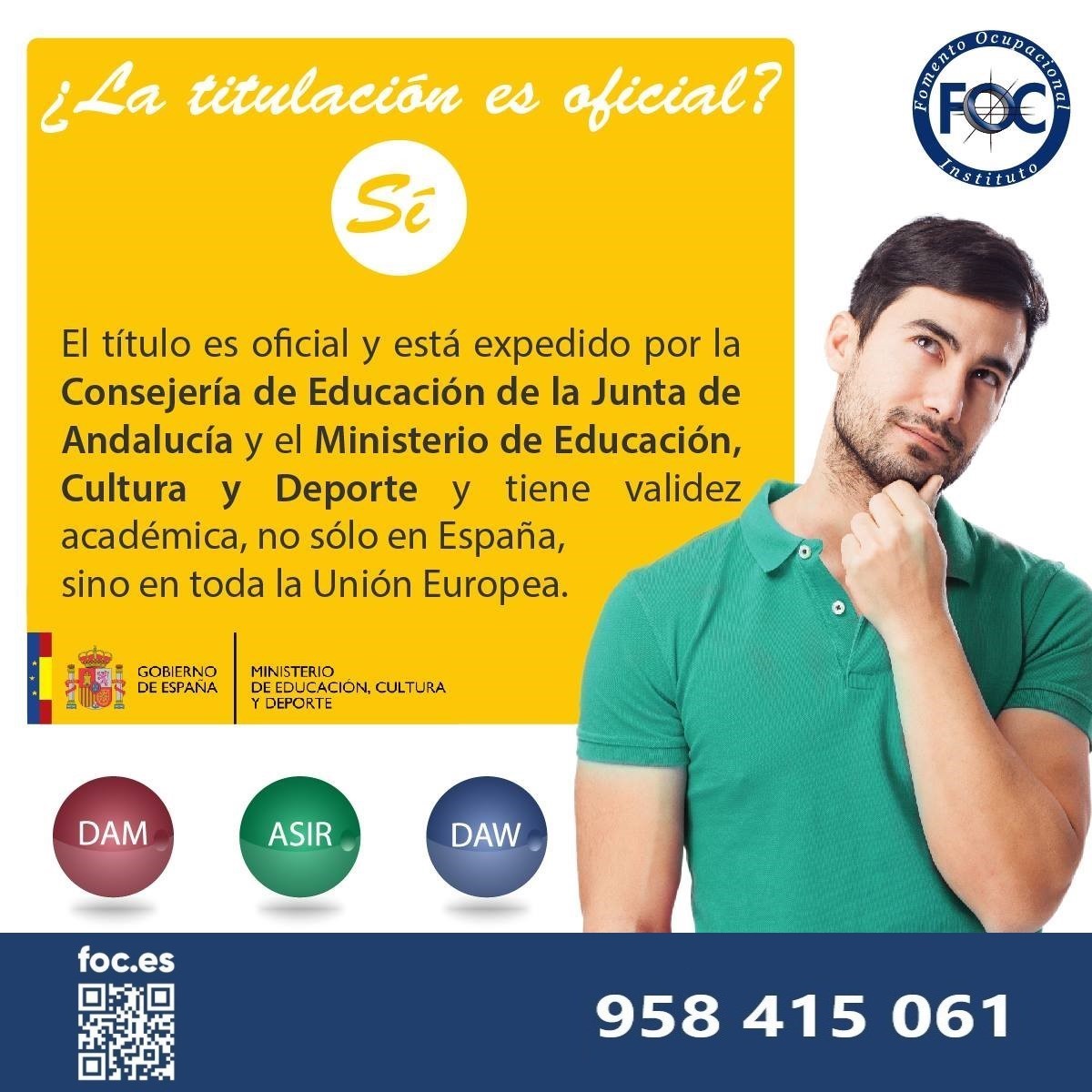 InstitutoFOC's tweet photo. ¿PENSANDO EN ESTUDIAR INFORMÁTICA? En Instituto FOC conseguirás la titulación oficial en Desarrollo de Aplicaciones Web, Desarrollo de Aplicaciones Multiplataforma o Administración de Sistemas Informáticos en Red. #asir #dam #daw #informatica #institutofoc #fpinformatica https://t.co/eoVVnYym1L