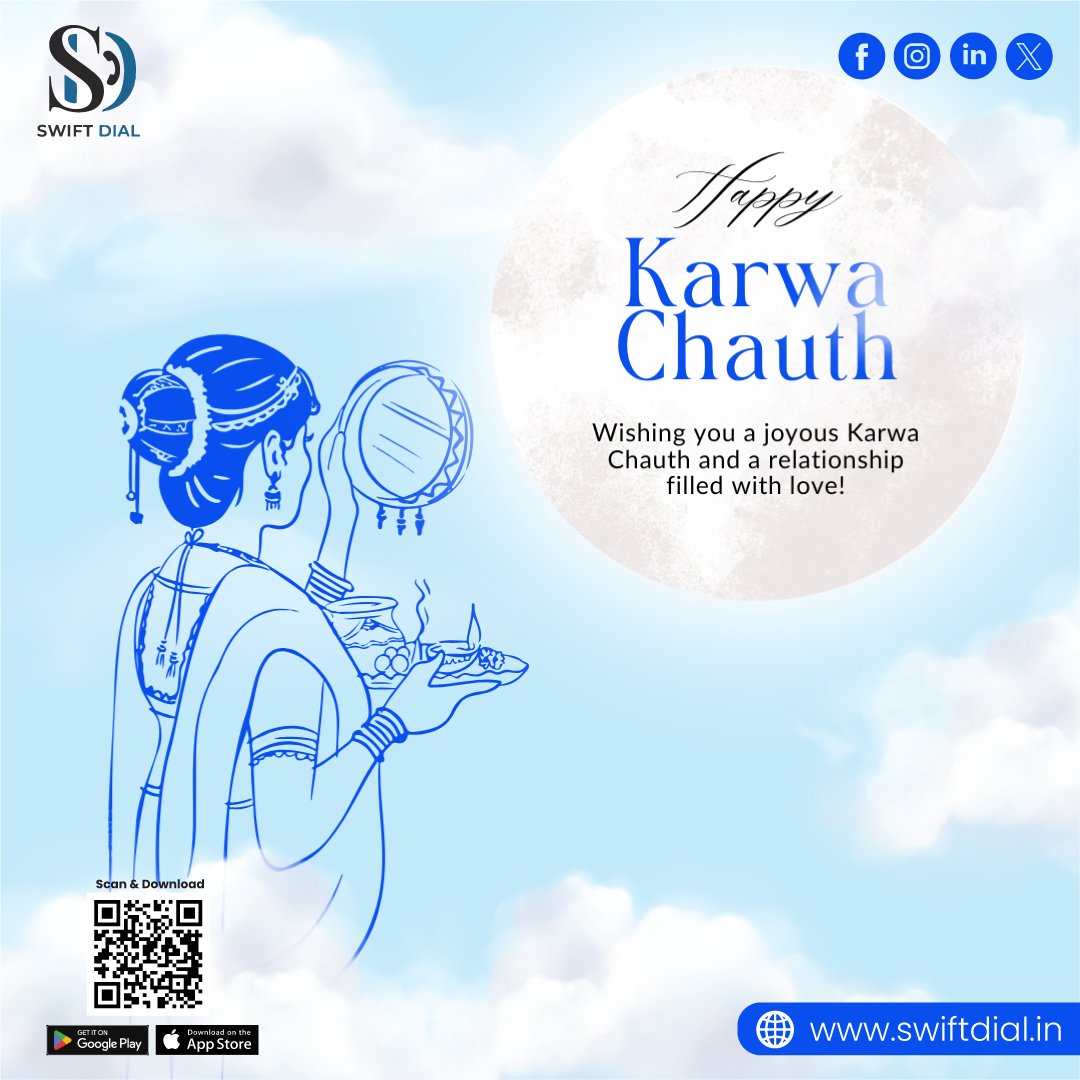 SwiftDial297's tweet image. 🌙 Happy #KarwaChauth from #SwiftDial!
Here’s to love, strength &amp;amp; unbreakable bonds 💫💍
Celebrate tradition while staying connected through technology 📱
🔗 swiftdial.in
📲 On Google Play &amp;amp; App Store!
#KarwaChauth2025 #LoveAndTradition #FestivalVibes #DownloadNow