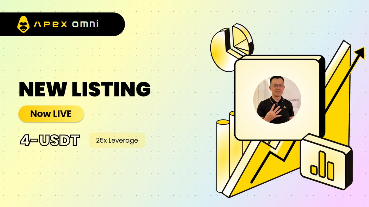 ApeXProtocolCN's tweet image. 📢 $4-USDT 永续合约现已上线 ApeX Omni！

@4onbsc 的代币 $4-USDT 永续合约已正式开放交易，最高支持 25× 杠杆⚡

深度流动性与极速撮合执行，让你随时开仓，掌握市场先机！

👉立即交易：omni.apex.exchange/trade/4USDT

#ApeXOmni #PerpDEX #ApeXProtocol #4onbsc