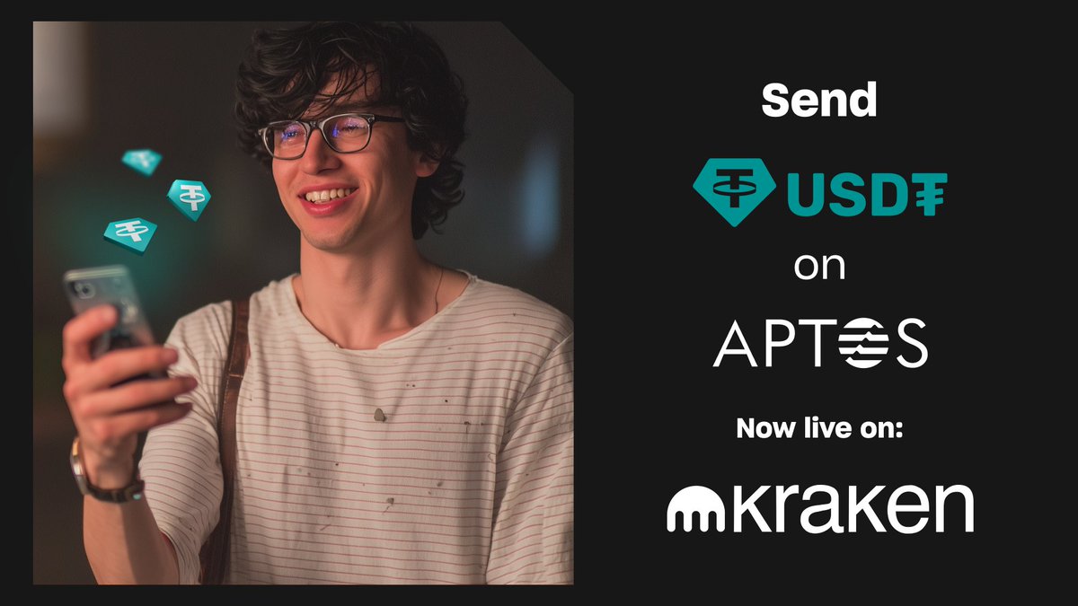 Tether_to's tweet image. USD₮ on @Aptos is now live on @krakenfx