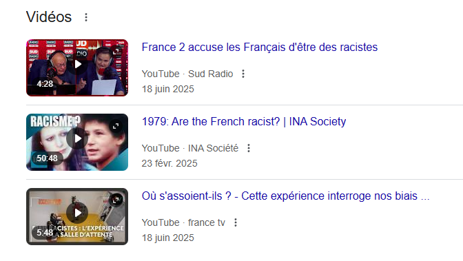 "Les français c'est tout le monde, les noirs, les arabes, les blancs, sauf quand on dit les français sont raciste, là c'est les blancs, les "vrais français"

 (on oublie toujours les asiats, les roms, les hindous, les slaves mais la xénophilie est très fétichiste d'Afrique)