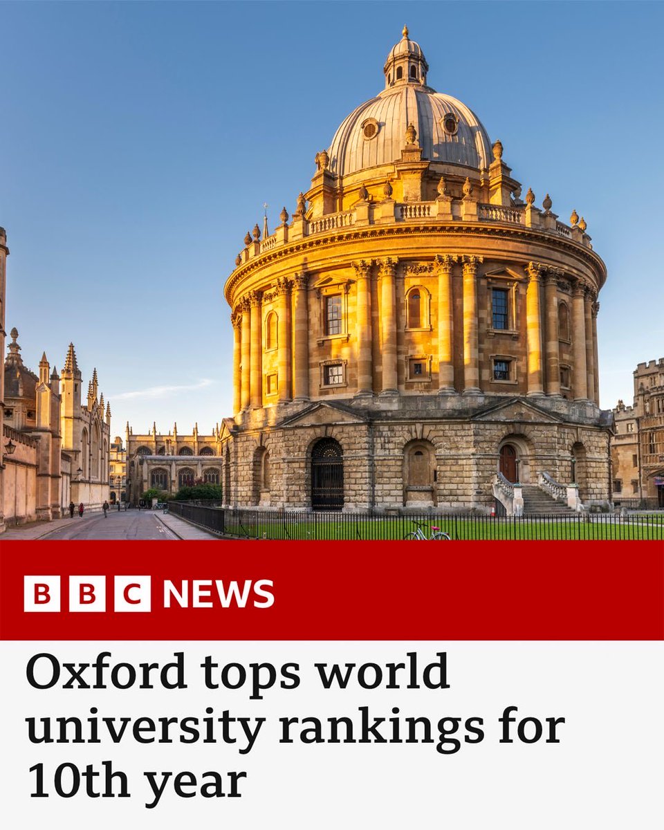 WilliamJHague's tweet image. Ten years at number one.
@UniofOxford has again been ranked the world’s leading university in the @timeshighered World University Rankings - a decade of global excellence in research, teaching and innovation.