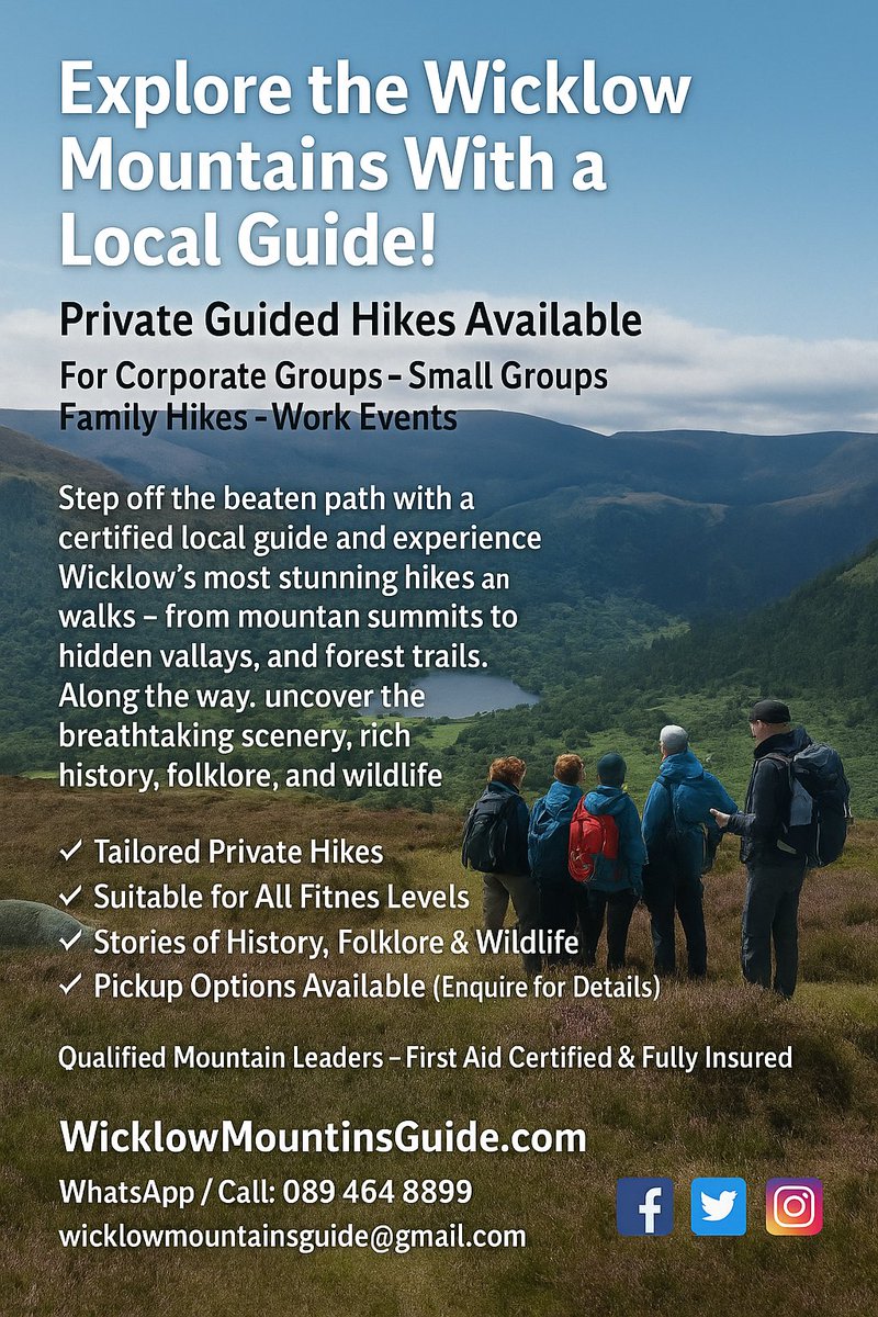 GuidedHiking's tweet photo. @visitwicklow @visitdublin @DiscoverIreland #discoverwicklow
#Wicklow https://t.co/pY6JTGoCp9