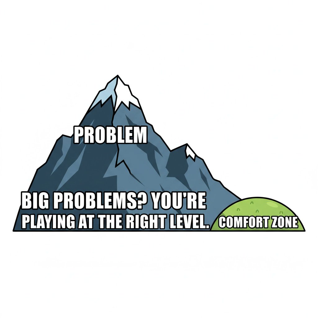 guypo's tweet photo. If it feels like you're wrestling mountain-sized problems right now, GOOD. You’re not here for the molehills. 

Chasing bigger challenges = unlocking 10X growth. Small problems? Stay in the comfort zone and play small. 

But if your head hurts from the climb ( congrats.) You’re * https://t.co/z3GR9kx6xq