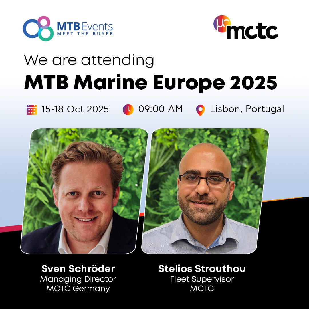 MCTCMarineLtd's tweet image. We are heading to #MTBMarineEurope2025! 🚢​
A unique opportunity to connect one-on-one with industry leaders across the marine sector. 

🤝Let’s meet &amp;amp; connect!​

#MCTC #Maritime #Shipping #Networking