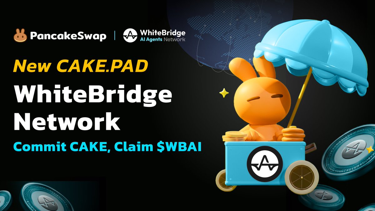 Presentamos el primer evento de CAKE.PAD en PancakeSwap: WhiteBridge Network ($WBAI), <a href="/AiWhitebridge/">WhiteBridge: AI Agents Network</a>

Acceso anticipado. Sin staking. Sin bloqueos. Simplemente deposita CAKE y reclama los tokens.
