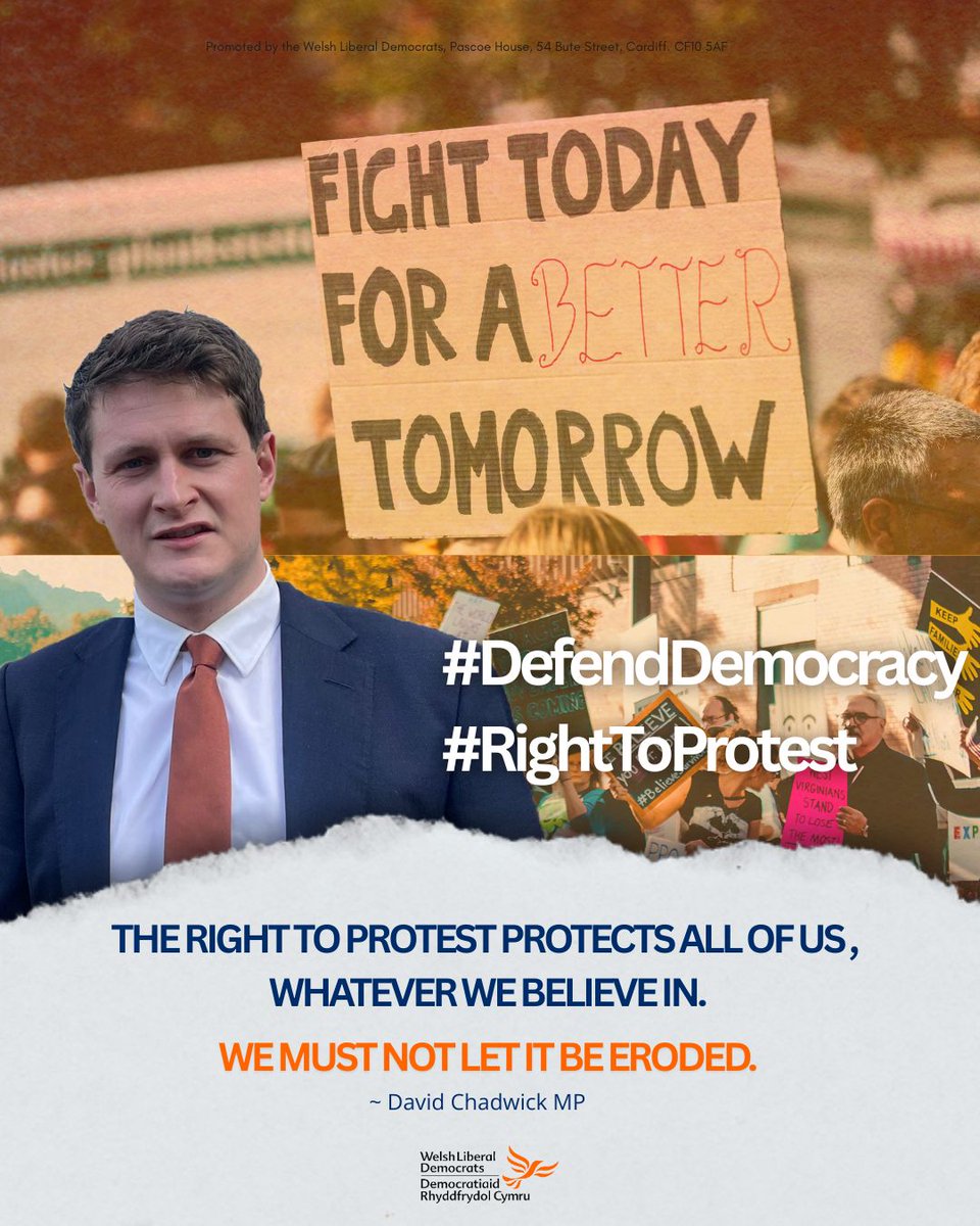 Welsh Liberal Democrats (@welshlibdems) on Twitter photo Peaceful protest is not a crime. It’s a cornerstone of democracy.  But the Government’s new laws would hand police powers to restrict or even ban people from attending demonstrations, simply for speaking out.  We will never stop defending your right to protest. Peaceful protest is not a crime. It’s a cornerstone of democracy.  But the Government’s new laws would hand police powers to restrict or even ban people from attending demonstrations, simply for speaking out.  We will never stop defending your right to protest.