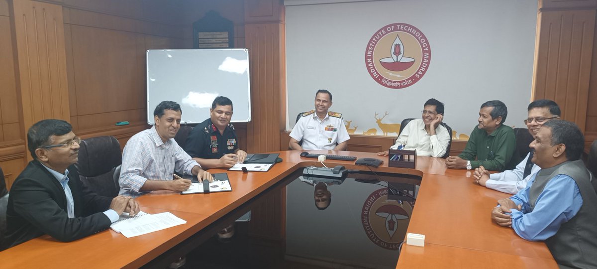 sasraj17's tweet image. Proud to announce the signing of an MoU between @iitmadras &amp;amp; the Directorate General of Naval Projects (DGNP), Mumbai,@indiannavy-held on 7 Oct 2025 at IIT Madras.

This collaboration marks a key step toward advancing #MaritimeInnovation, #NavalResearch, &amp;amp; #AtmanirbharBharat.