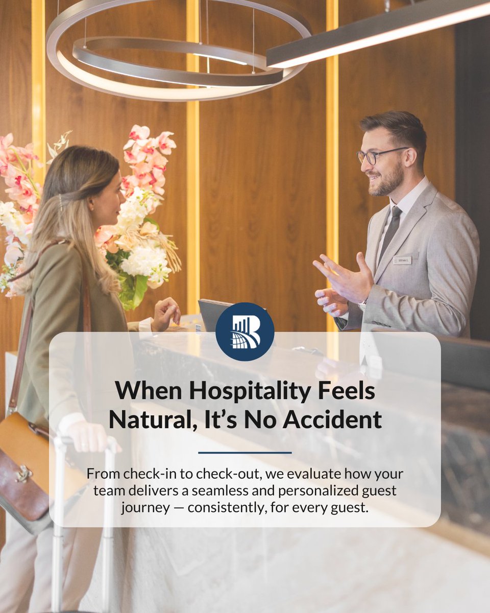 Great hospitality doesn’t happen by accident. 🛎️

We evaluate every touchpoint to ensure your team delivers seamless, personalized experiences — consistently.
ow.ly/tQtV50X94nf
#GuestJourney #HospitalityStandards #BAREInternational #BusinessExcellence