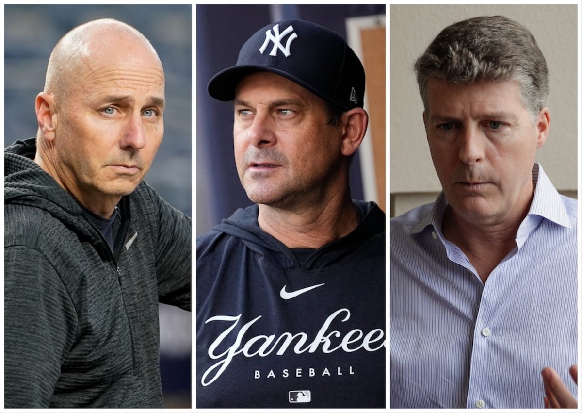 TheWWKid's tweet image. What we know MUST be true as Yankee fans...aka Simple Logic!

Volpe has dirt on Boone.
Boone has dirt on Cashman.
Cashman has dirt on Hal.

Jasson Dominguez has dirt on no one.

See all these same clowns in their same roles in 2026.

Guaranfuckinteed.

#FireBoone #FireCashman