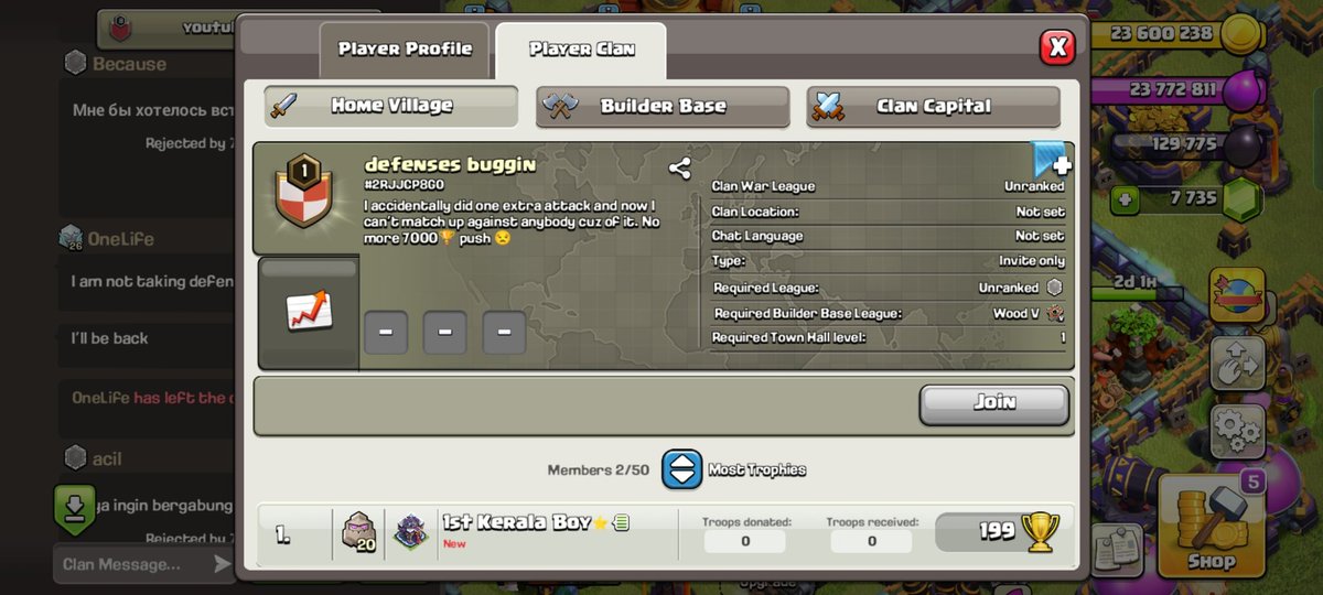 Zaki38798551's tweet image. ⚠️ Builder Base Matchmaking Bug!
Many top pushers — including me — are getting “No Match Found” again and again 😓
Just one extra attack and boom… no more opponents! 💀
It’s killing the push grind 
@ClashofClans please fix this ASAP 
#ClashOfClans #BuilderBase #ZakiClashingYT