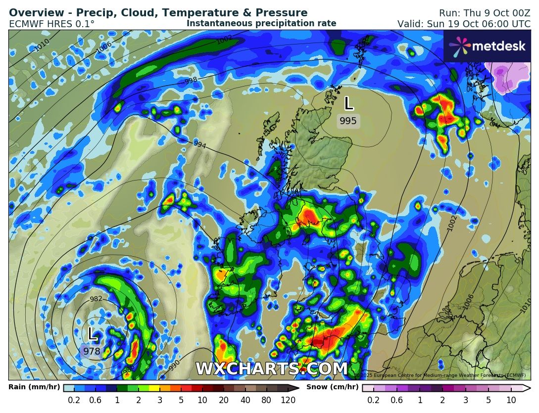 10 days away low pressure systems look to take control of our weather at the moment, something to keep a close eye on as we currently have the omega block pattern going on keeping low pressure systems away for now.

Hope your all having a good afternoon. ☺️