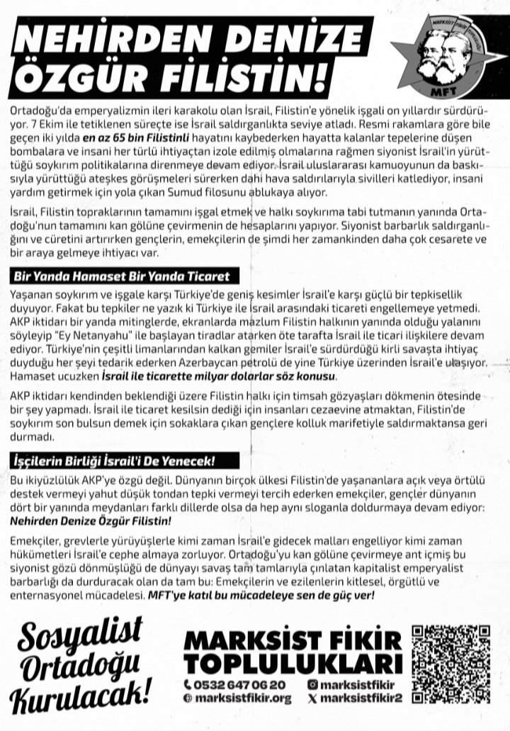 Bugün yemekhanede ve kampüs içinde Filistin bildirimizi dağıttık. 

Nehirden Denize Özgür Filistin!
Sosyalist Ortadoğu Kurulacak!