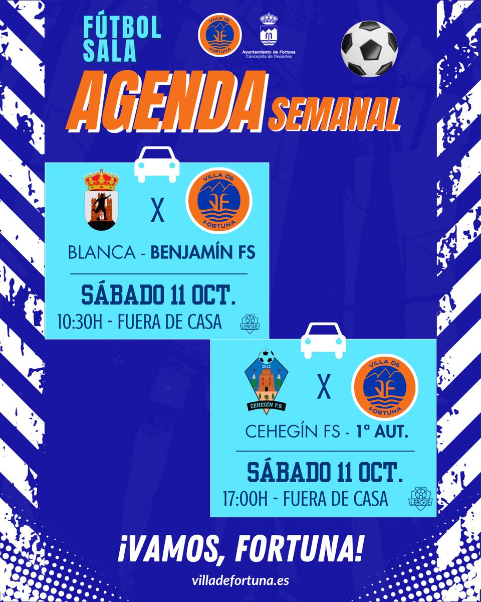 💥 ¡Fin de semana de deporte en el Villa de Fortuna! Nuestros equipos y deportistas salen a darlo todo en fútbol ⚽, fútbol sala 🧤 y gimnasia rítmica 🤸‍♀️.

🏃‍♂️ Compromiso, esfuerzo y mucha ilusión.

💪 ¡Vamos, Villa de Fortuna!