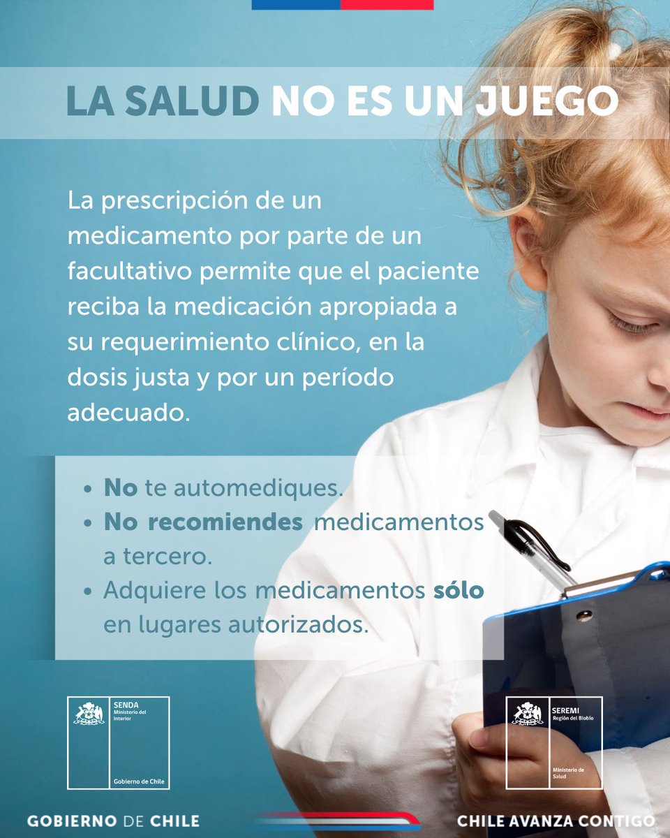 Los medicamentos deben ser autorizados por un profesional de la salud
✅ Sigue siempre las indicaciones y dosis correctas
✅ Guárdalos en un lugar seco y seguro
✅ Compra solo medicamentos autorizados

👉 Protege tu salud y la de tu familia siguiendo las indicaciones correctas