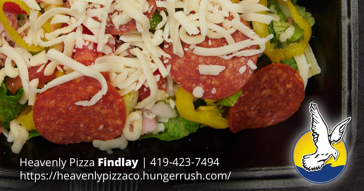 HeavenlyFindlay's tweet photo. You already know it’s National Pasta Month, but you can’t live on pasta alone. You need salad to go with it! Antipasto (literally “before the pasta”) from Heavenly Pizza in Findlay is the solution! See our full menu at https://t.co/mpuUXNoJHs. https://t.co/iYjIe5Q5eD