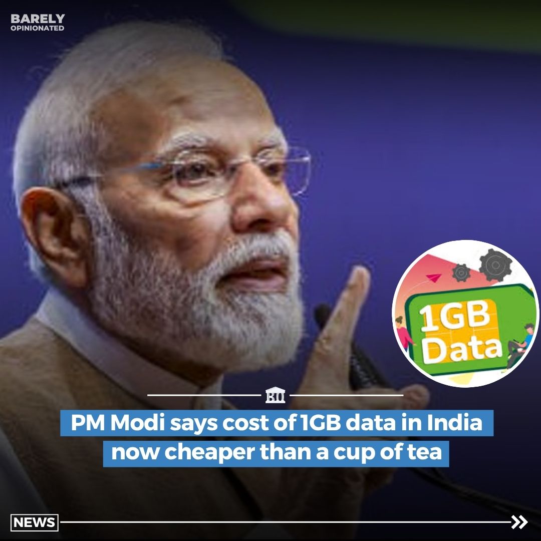 BrlyOptd's tweet image. PM Modi noted that the cost of 1GB data in India is now lower than a cup of tea, showcasing India’s digital revolution and global leadership in affordable internet access. #PMModi #DigitalIndia #InternetRevolution

This milestone reflects the government’s efforts to boost Digital…