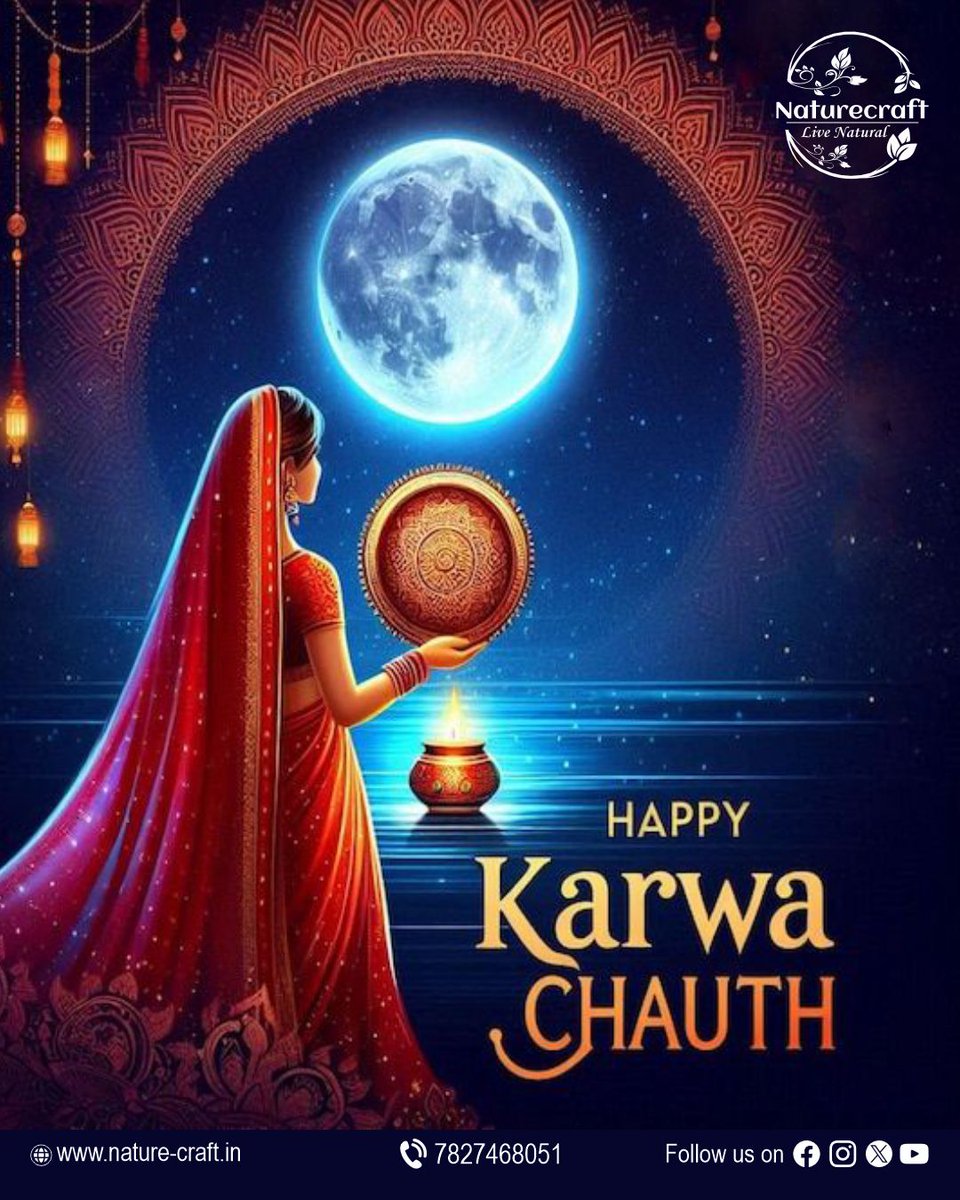 NatureCraft0's tweet image. As the moon rises high, symbolizing love, faith, and devotion — let’s celebrate the sacred bond of togetherness this Karaka Chaturthi. 
#KarakaChaturthi #NatureCraft #TraditionalLove #FestiveVibes #SacredBond #NaturalEssence #IndianFestivals #PurityOfNature #WellnessJourney