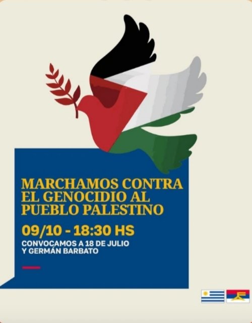 Es hoy, Marchamos por Palestina
El FA convoca 🔴🔵⚪