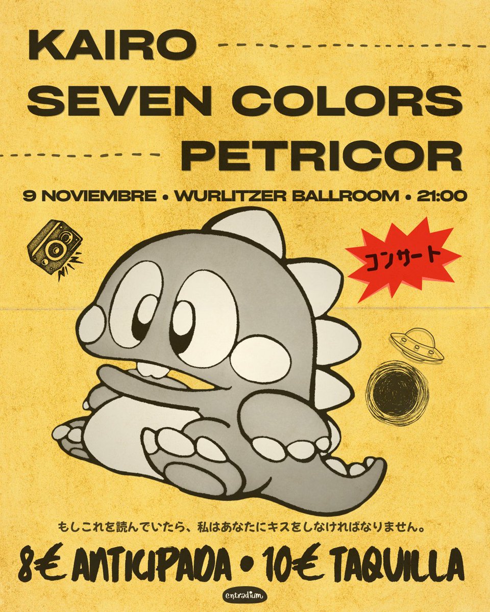 ¿QUÉEEE? ¿Y ESTO? Pues vuestro plan para el domingo 9 de noviembre, vayan anotando... 

Vengan a vernos compartir escenario con Petricor y Seven Colors 🗣️

Enlace para las entradas ⬇️⬇️⬇️ y en la bio
