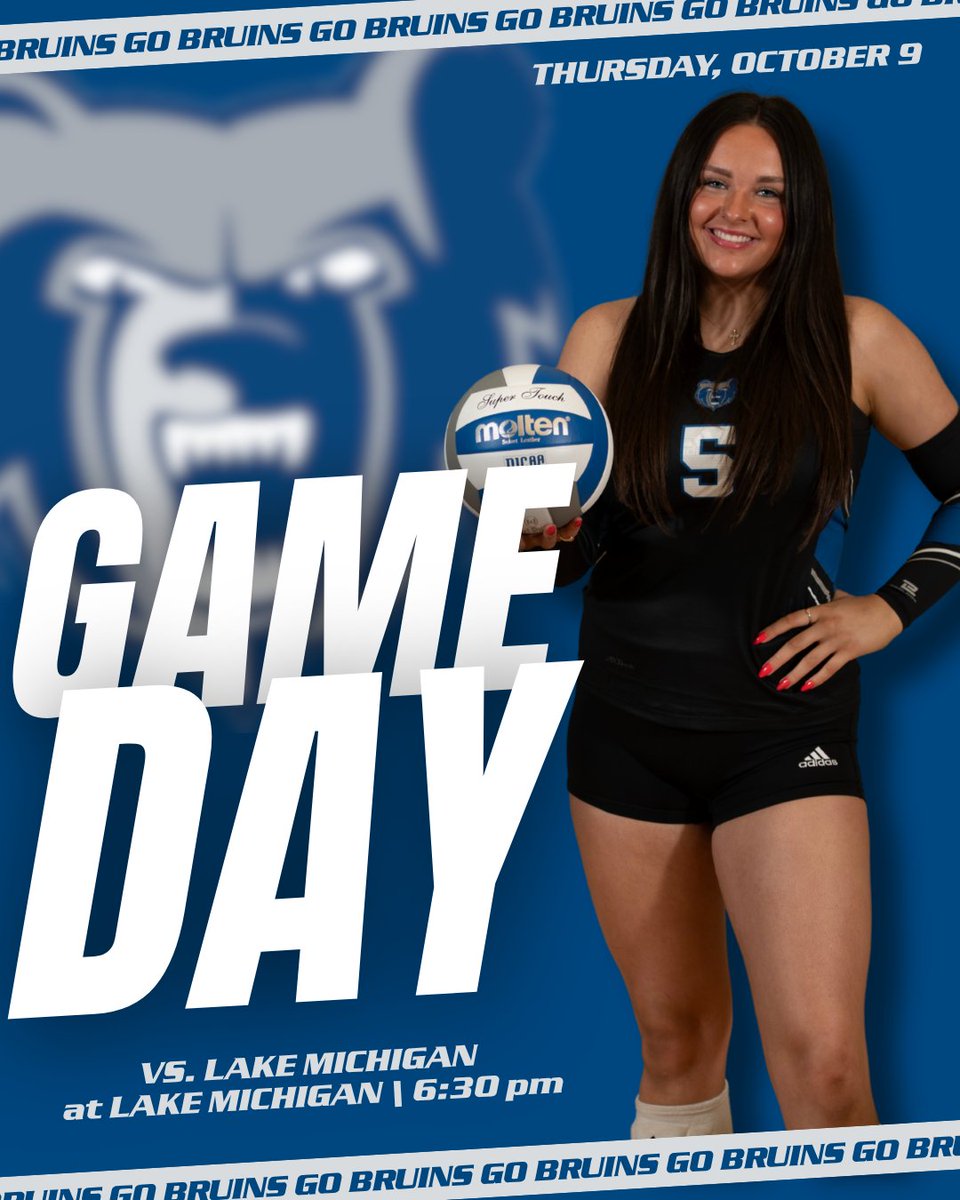 🏐 Volleyball Game Day! 

🆚 Lake Michigan College
🕡 6:30 PM ET
🚌 2755 E Napier Ave, Benton Harbor, MI
📽️ fan.hudl.com/usa/mi/benton-…

#GreatDayToBeABruin  #KCCVolleyball