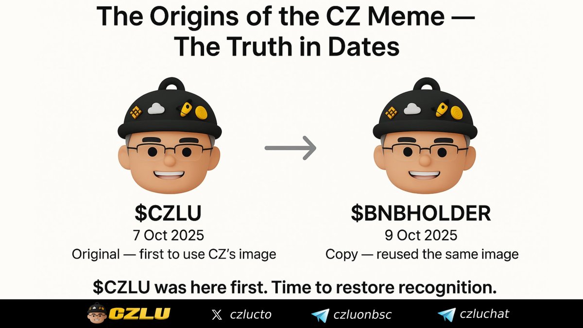 czlucto's tweet image. THE OG ! 😎 $CZLU &amp;gt; $BNBHOLDER