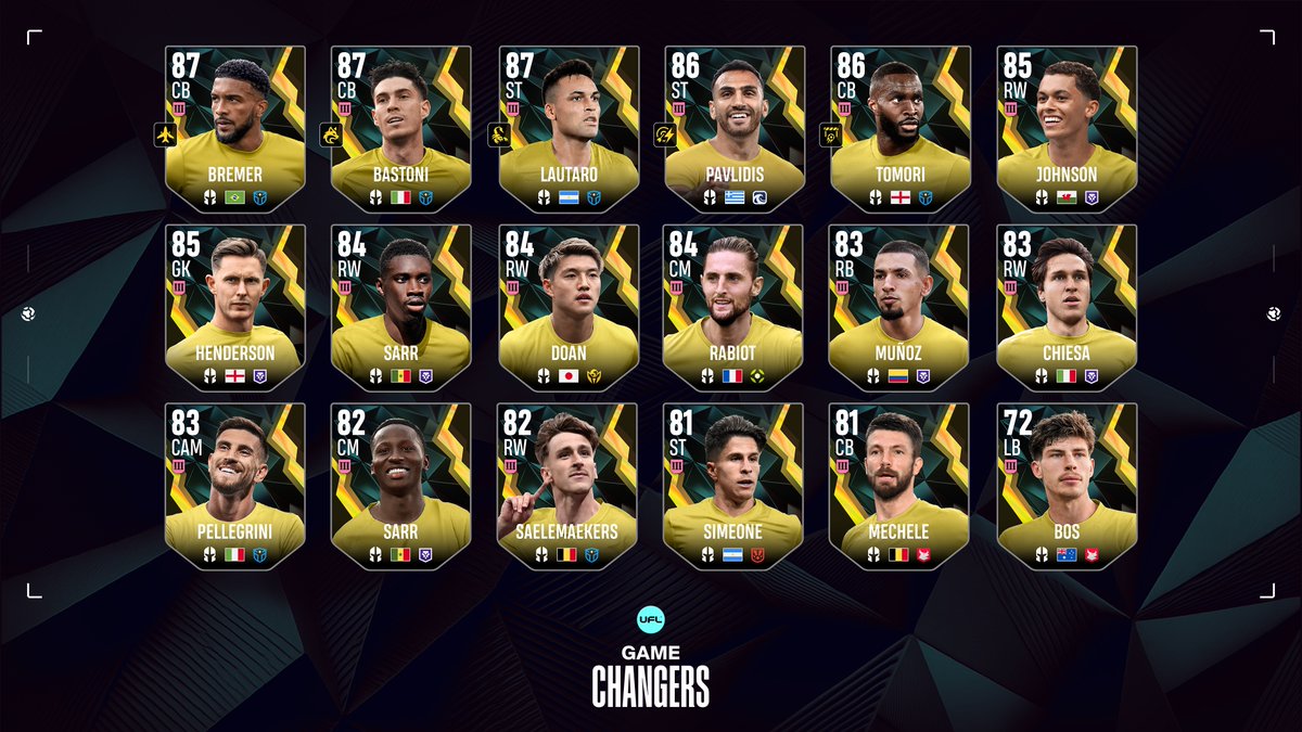 UFLgame's tweet image. They don’t chase highlights, they build wins: ufl.link/gc_oct1
Game Changers #5 brings Mastery III cards with boosted stats, extra skills, and a calm-under-pressure play style — Reliable.
Your 7th pack opening locks in one of them.
Who’s the rock in your lineup? 👇…