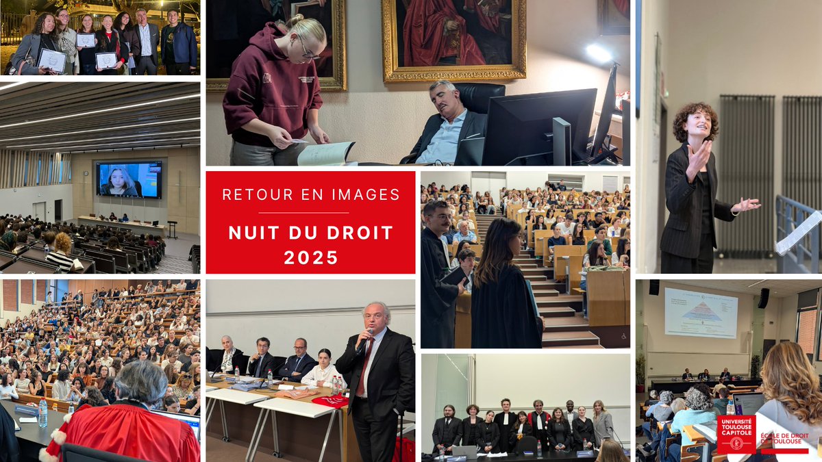 École de droit de Toulouse (@ecoledroittlse) on Twitter photo ⚖️ La Nuit du Droit 2025 à l’<a href="/EcoleDroitTlse/">École de droit de Toulouse</a> !
Conférences, débats, procès fictif, concours d’éloquence… une journée pour mettre en lumière la place du droit dans notre société.
Merci à tous les participants !
🔗 Plus d’infos : urlr.me/kM5jDe ⚖️ La Nuit du Droit 2025 à l’<a href="/EcoleDroitTlse/">École de droit de Toulouse</a> !
Conférences, débats, procès fictif, concours d’éloquence… une journée pour mettre en lumière la place du droit dans notre société.
Merci à tous les participants !
🔗 Plus d’infos : urlr.me/kM5jDe