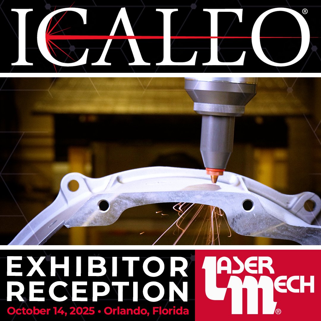 Join Laser Mechanisms on Tuesday, October 14th at the ICALEO 2025 Exhibitor Reception.
We will be on hand with a selection of our laser beam delivery solutions, plus the latest in beam diagnostics from PRIMES GmbH.
We look forward to seeing you in Orlando!
#ICALEO #LaserMech