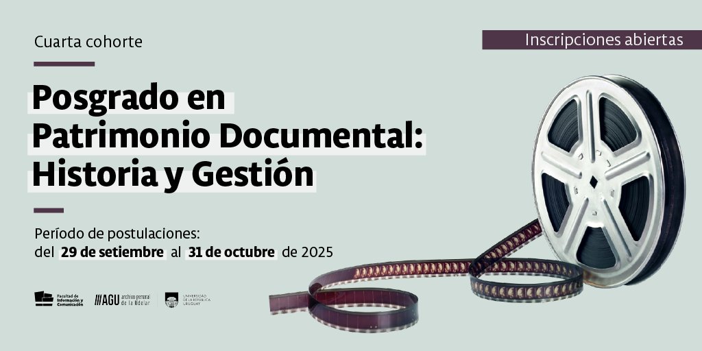 FicUdelar's tweet photo. Este programa consolida un espacio de intercambio, investigación y experimentación abierto a las necesidades cambiantes de las instituciones patrimoniales y a los desafíos que se presentan para la preservación documental.

➕INFO➡️ https://t.co/ssBApN4LKv https://t.co/7XmreBDSp6
