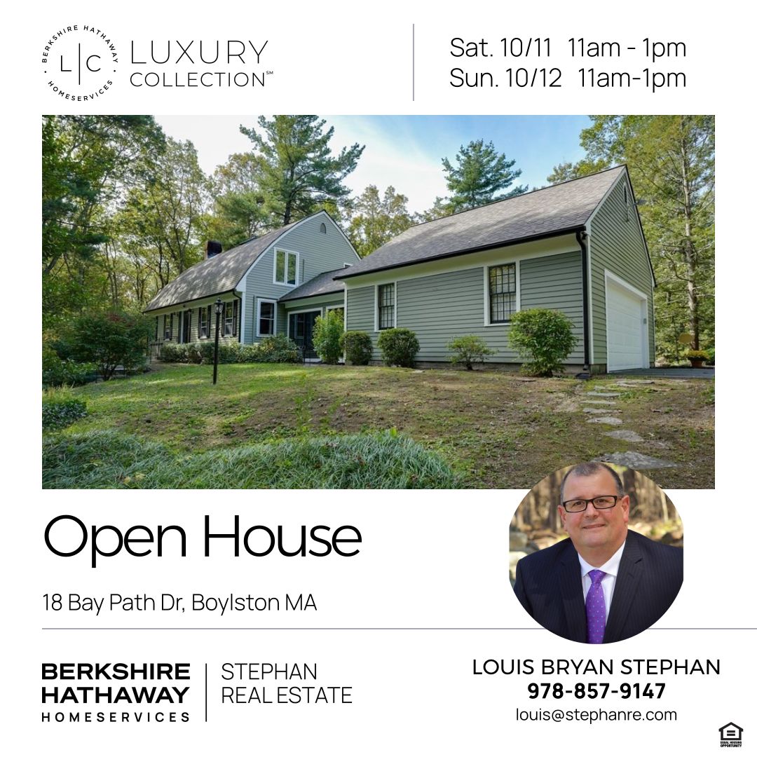 StephanRealtors's tweet photo. OPEN HOUSE at 18 Bay Path Drive in Boylston this Saturday 10/11 and Sunday 10/12 from  11-1pm.
FOR VIRTUAL TOUR: https://t.co/DkBcpGPcEm https://t.co/MsDLtBg38j