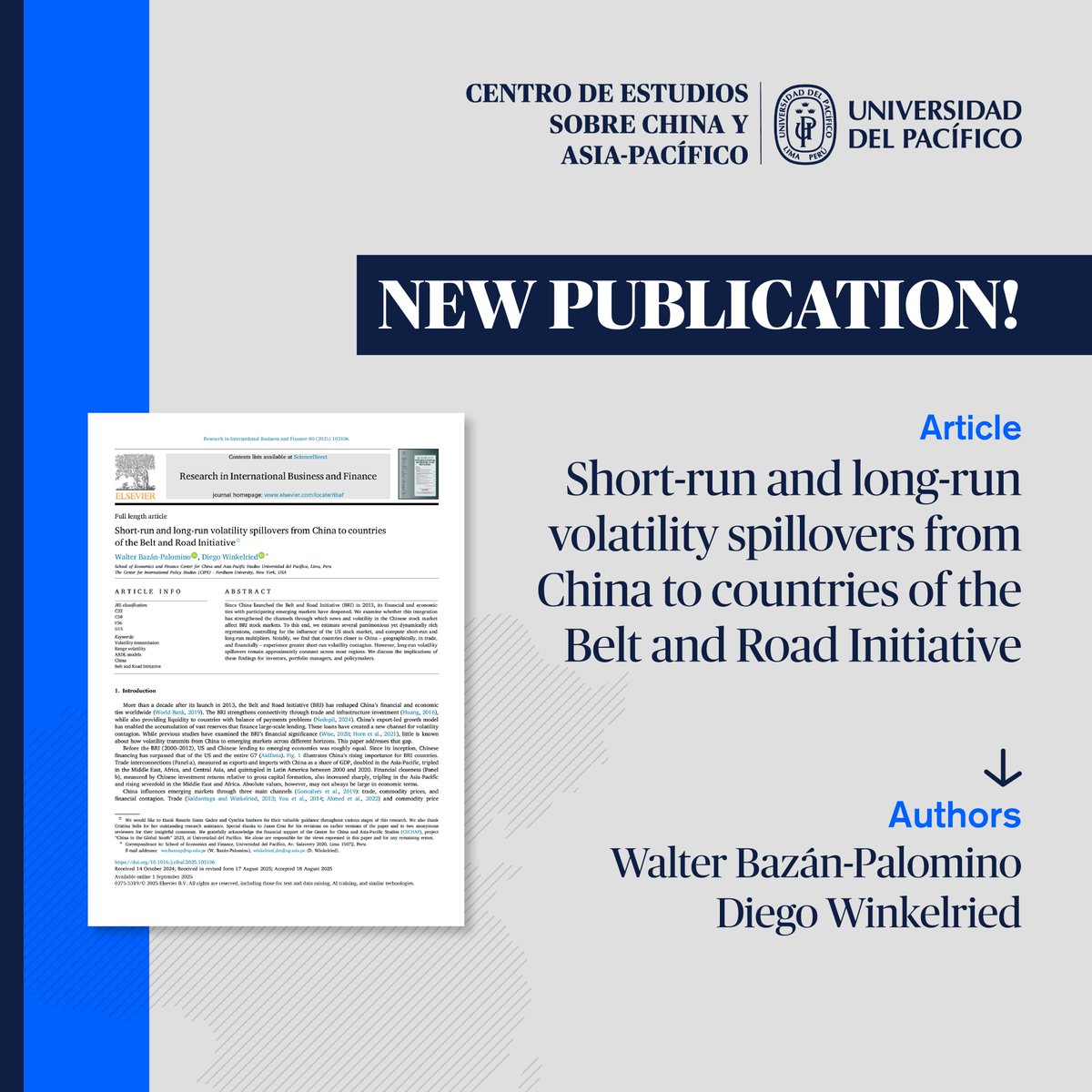 Cechap_Up's tweet image. 📊 How does Chinese market volatility affect Belt and Road countries?
Researchers analyze short and long-term financial spillovers between China and BRI participating emerging markets.
🔗 Read it: bit.ly/3IXMGM0
#CECHAPResearch