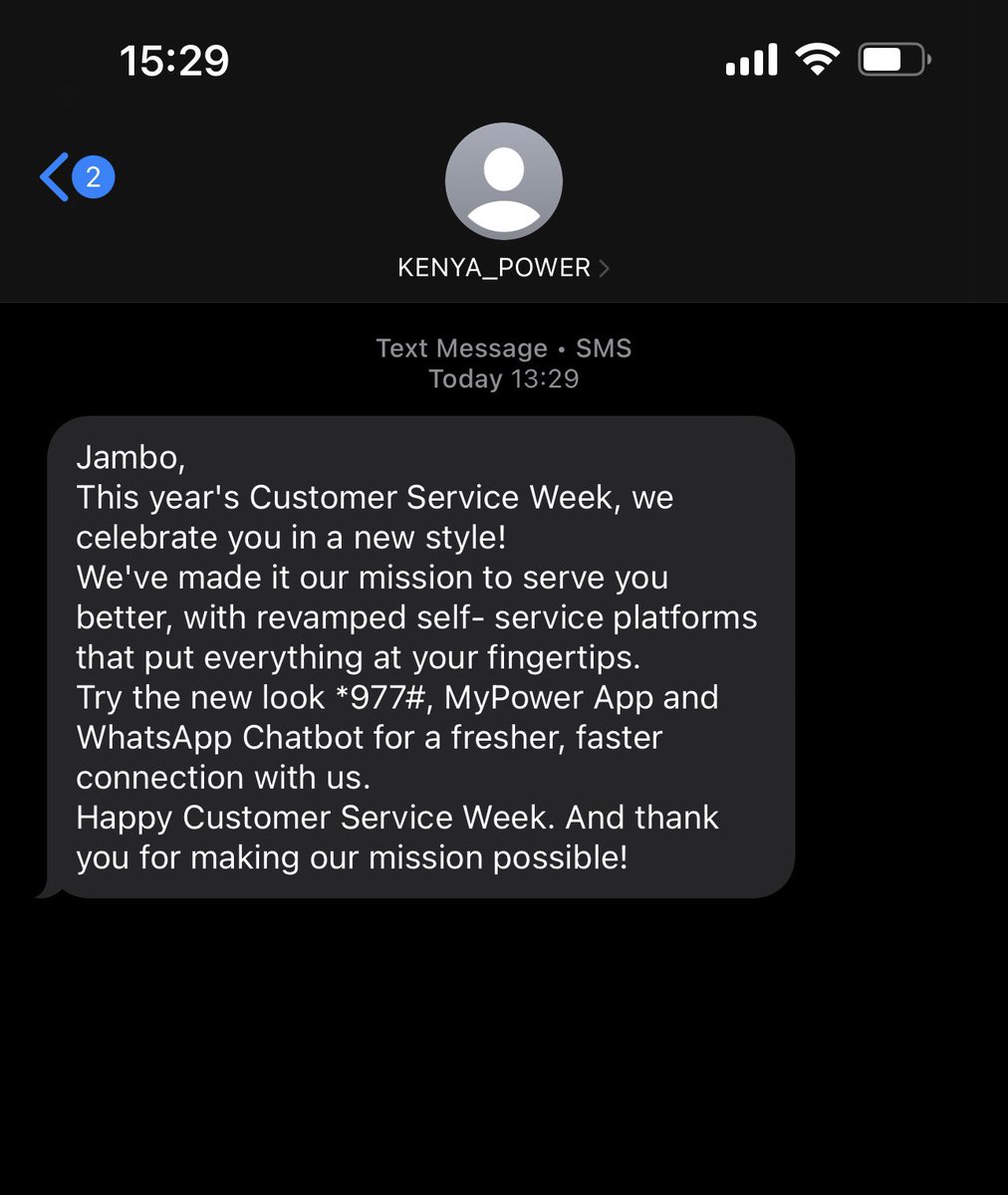 ZLutsili's tweet photo. @KenyaPower_Care Mko na audacity sana nyinyi. Na hizo power black outs kila siku mko na nguvu ya kututumia message za customer service week??? What are you celebrating? What mission possible yet mnatuchomea electronics, people with business that depend  on electricity are barely making ends meet https://t.co/KEgjlNiDEA