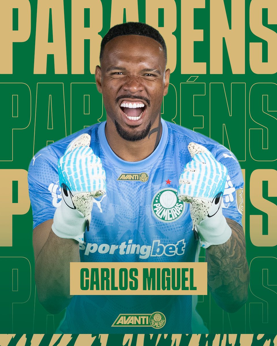 avantipalmeiras's tweet image. É dia de parabenizar nosso goleirão 🧤
Feliz Aniversário, Carlos Miguel! Desejamos saúde e uma trajetória de vitórias com a camisa do #MaiorCampeãoDoBrasil 🐷
#OPoderDoAvanti