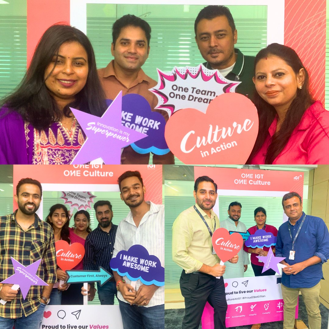 Connect_IGT's tweet image. Our IGTx team is embracing Culture Week with full enthusiasm! Amid laughter, camaraderie, and shared excitement, the team enjoyed vibrant photo booth moments to heartfelt gratitude wall notes, cake-cutting, and inspiring messages from leaders. 

#CultureWeek #CultureAtIGT #IGTx