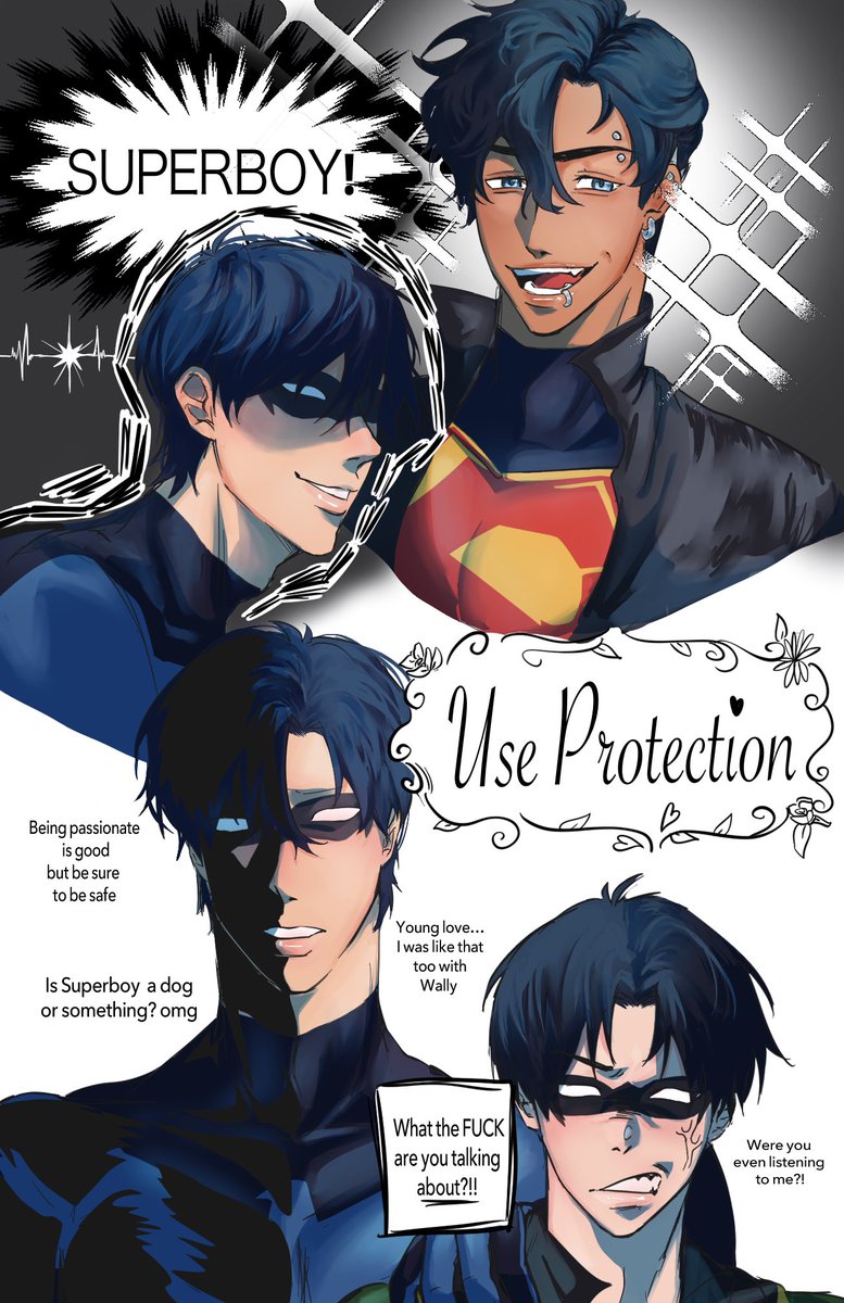 Heei33z's tweet image. Kryptonian were always possessive 🤷🏻‍♀️ After this Tim upgraded to his red robin costume with turtleneck line 

#Kontim #TimDrake #konel