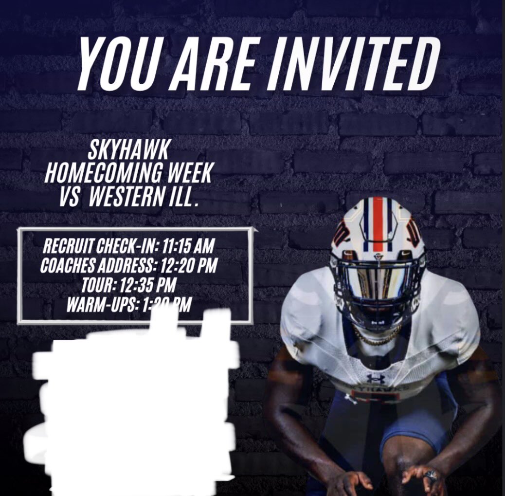 I will be at UTM this Saturday to watch <a href="/UTM_FOOTBALL/">UT Martin Football</a> take on WIU. I’m excited to meet the coaches and see the school/facilities. <a href="/CoachLeno_UTM/">Lenon James Jr.</a>
