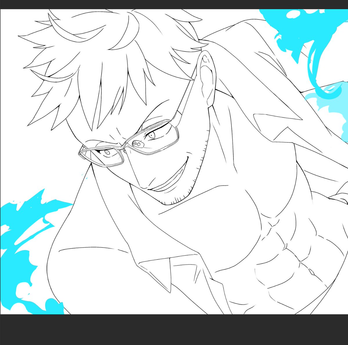 線画はできてる…🍍