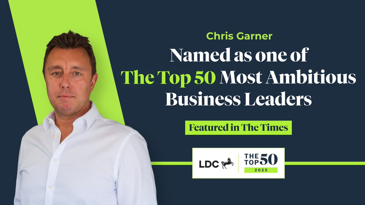 “I’m so proud of what we’ve built.” 💜 Yes, that’s our CEO.
Congratulations to Chris Garner on his recognition as one of The LDC Top 50 Most Ambitious Business Leaders for 2025, in partnership with The Times.

Read more about his journey here: buff.ly/L20SMDj

#LDCTop50