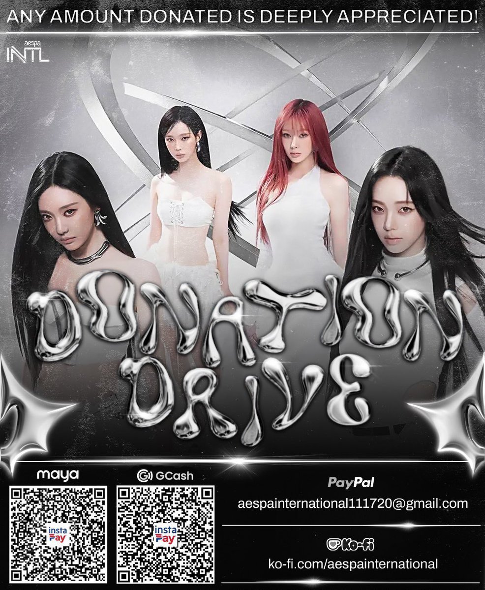 aespaintl's tweet photo. Hi MYs! our donation still open!! 

Collected funds will be used for securing for this weekend inkigayo. Any amount is greatly appreciated. 💜🩵 let’s go!! 

Paypal: aespainternational111720@gmail.com
ko-fi: https://t.co/x1Pjq40C2h https://t.co/9603KoTRzS