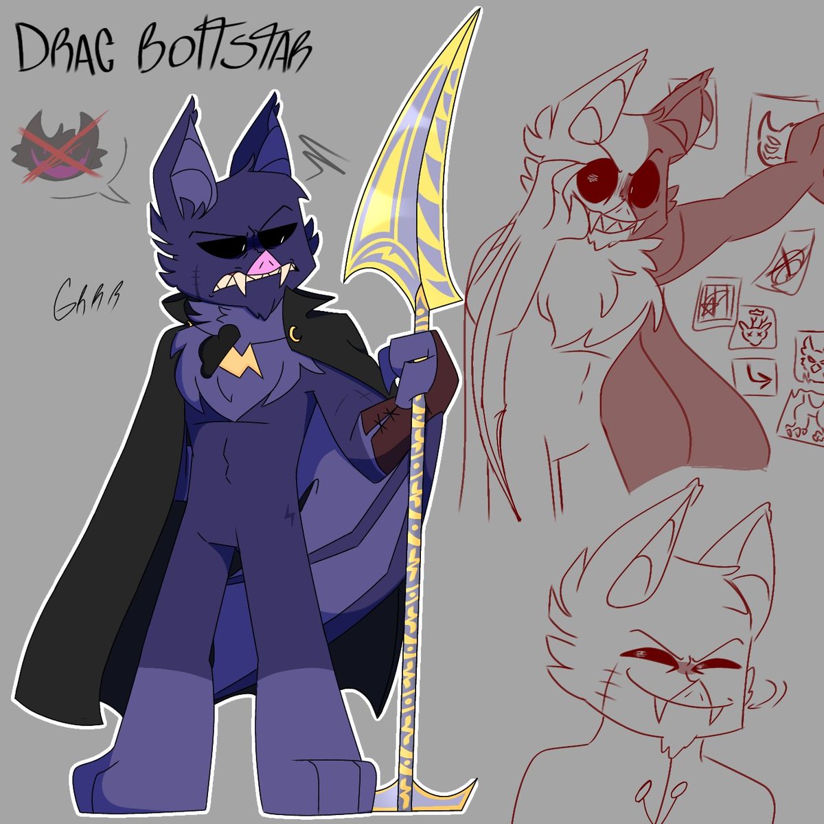 Rediseño de drac boltstar(bat)🦇🌩️

-Líder de una colonia de murciélagos. Suele estar de mal humor casi todo el tiempo, pero es un oponente formidable en las batallas. Su arma está diseñada para herir a cualquier criatura existente.
#SmilingCrittersOC 
//mi OC casi favorito✨