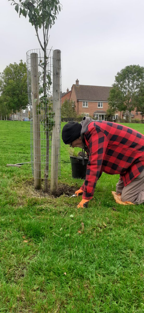 fruitnutvillage's tweet photo. Keeping #SouthernDriveOrchard in good condition today in #Monyhull. #FruitAndNutVillage #DruidsHeath @TNLComFund https://t.co/N6ptegLQ8a