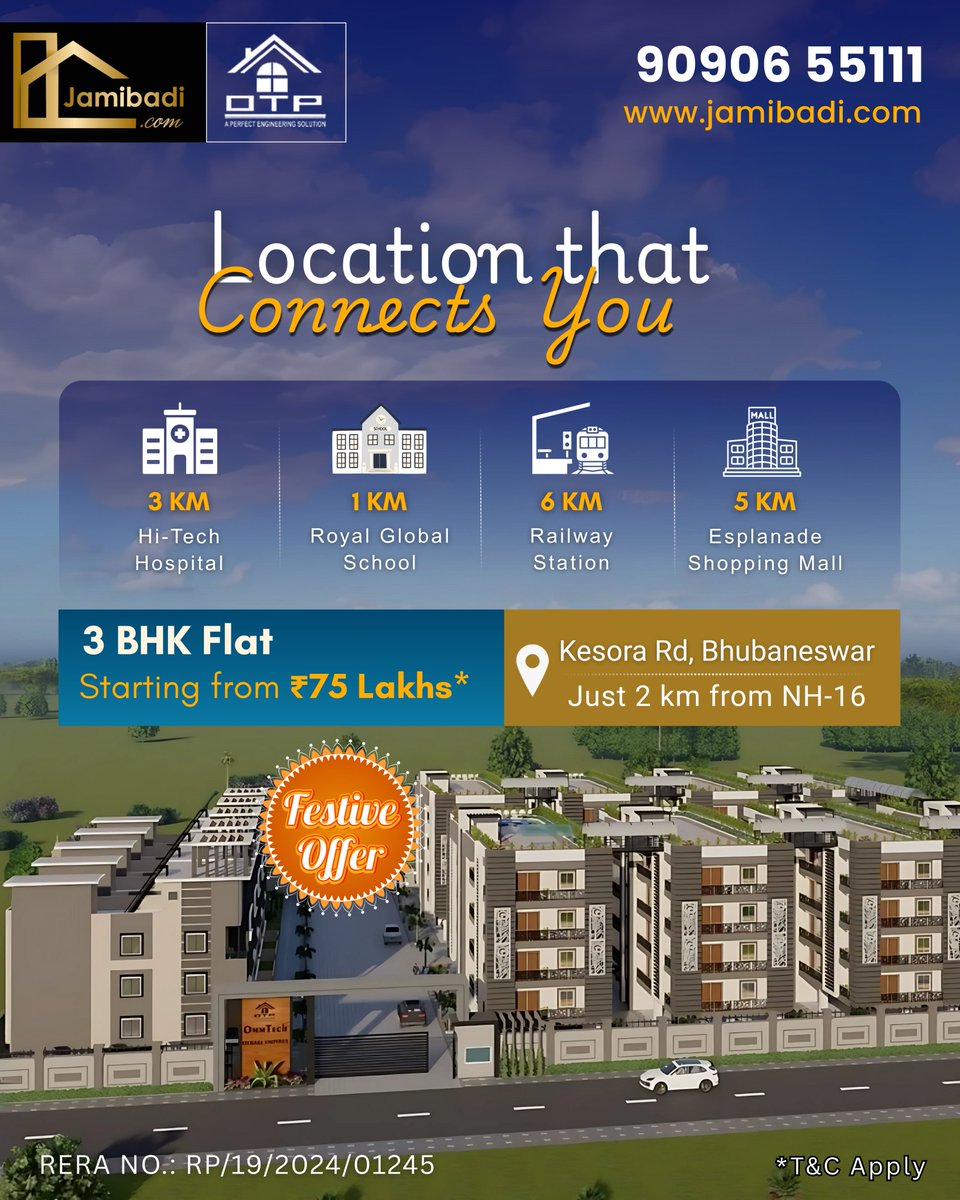 jamibadi_ofc's tweet photo. Step into your dream home at Debaki Empire – 3BHK Flats starting at ₹75 Lakhs!

📍 Kesora Rd, Bhubaneswar – Just 2 km from NH-16.

✨ Modern living, easy connectivity, and a lifestyle you deserve.

📲 Call: 90906 55111, 73773 33000
🌐 Visit: https://t.co/9Gw9wsk0UT

#Jamibadi https://t.co/BVyxAhUi8V